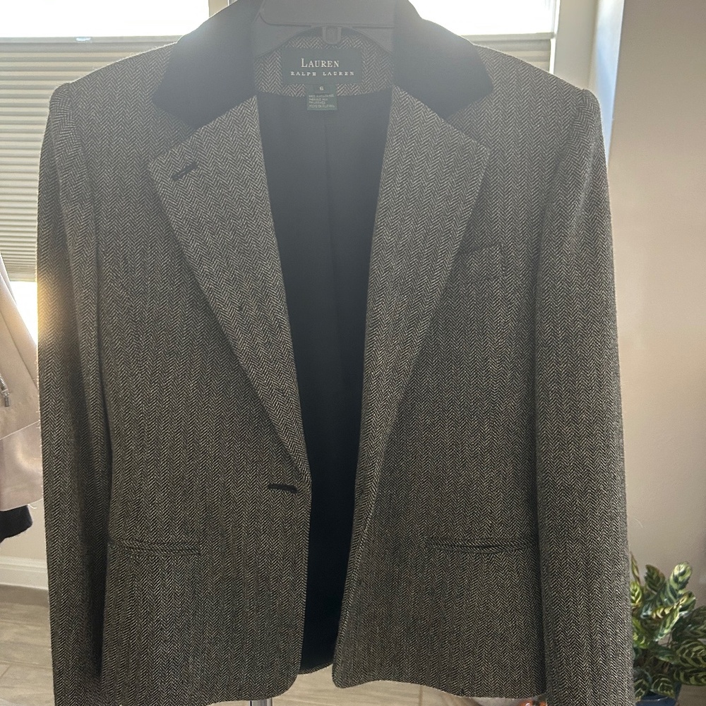 Ralph Lauren Tweed And Velour jacket